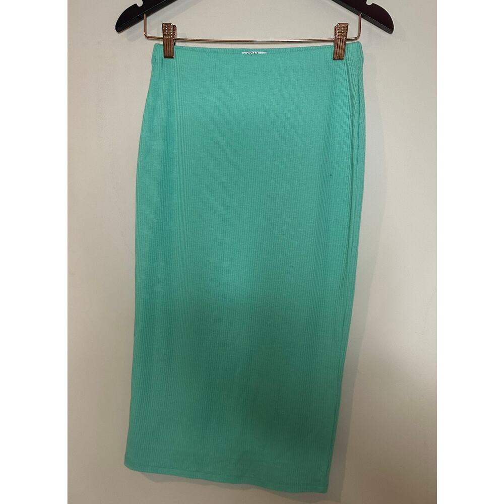AFRM Women's Green Port Ribbed Pencil Skirt SIZE XSMALL